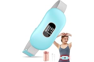 KOURIC Period Pain Relief Machine-Electric Wearable Menstrual Heating Pad,Small USB First Period Cramp Heat Pad,Wireless Rechargeable Battery Belt Simulator for Back and Stomach Pain as Teen Girl Women Gift