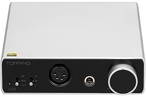 PLAYSTEREO Topping L50 Amplificatore per cuffie Alta potenza Desktop NFCA (Argento)