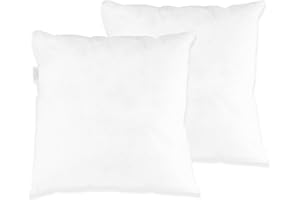 FUSIONHOME - Relleno de Cojín de Fibra Hueca Siliconada Pack 2 Unidades 50x50 cm - Relleno de Gran Volumen y Alta Recuperación - Cojín Decorativo para Casa, Cama, Sofá - Antiácaros e Hipoalergénico