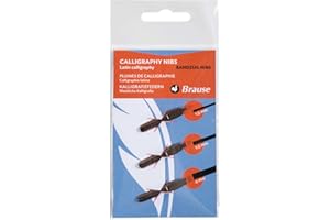 Brause 16500B - Une pochette de 3 plumes calligraphie Bandzug (1,5 mm, 2,5 mm et 4 mm)