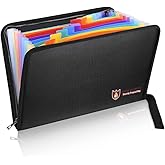 Fireproof Document Bag, Fireproof and Water Resistant, A4 File Folder, 12 Pockets, Safe Document Holder Fireproof and Waterpr