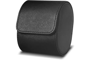 KnR Harmony Tragbare Uhrenbox mit einem Steckplatz 1pcs Uhrenbox Watch Organizer Lederuhrenhalter für Weihnachten Jubiläum Geburtstag