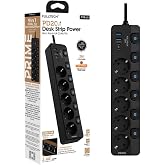 Akım Korumalı Priz, 5'li Priz Soketi, 5x Fiş Soketi, 20W Pd Hızlı Şarj, 2x USB Girişi, 2x Type-C Girişi, Isıya Dayanıklı Yapı