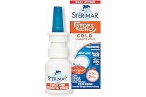 STÉRIMAR Sterimar Stop and Protect Cold and Sinusitis Relief, 100% Natural Sea Water Nasal Spray with Copper and Eucalyptus, 20 ml