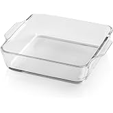 GOURMETmaxx Hot Air Fryer and Oven Dish - 800ml | Rectangular Borosilicate Glass Baking Dish | Small Dish for Prep, Cooking a