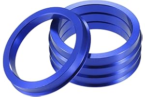 A ABSOPRO Bagues De Centrage De Moyeu De Voiture Od 73,1 mm Vers Id 60,1 mm Bagues De Centrage De Moyeu D'Essieu En Alliage D'Aluminium Bleu (Lot De 4)