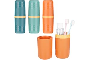 ruggito 3 Stück Zahnbürsten Etui Reise zahnbürsten Box Zahnbürstenhülle Leicht Tragbar Zahnbürste Reiseetui zahnputzbecher Für Camping Reisen Zuhause