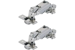 Hettich 2 Stück Weitwinkel-Topfscharniere mit Klipsmontage Öffnungswinkel 165°, Mittelwandanschlag Artikelnummer 62533