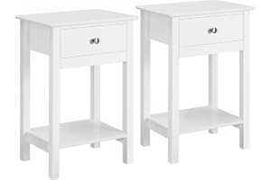 Yaheetech Sängbord, sidobordsset, set om 2 soffbord, litet soffbord, vardagsrum, sovrum, hall, stabil, nordisk design