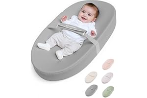 COMOMY Podkładka do przewijania niemowląt z zmywalną i wodoodporną osłoną PU, wyprofilowana podkładka do przewijania pieluszek do komody z antypoślizgowym paskiem bezpieczeństwa, przenośna i lekka