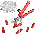 TUAKIMCE Tile Leveling System 2mm, 300pcs Tile Spacer Clips, Tile Level Wedge Spacer Plus 100pcs Resuable Wedges with A Tile Leveling Pliers, Wall Tile Leveler Tools