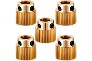 MMOBIEL 5 pz. ruota dentata azionamento estrusore di ottone a 40 denti Compatible with Creality 3D Printer Ender 3 V2/ Ender 3/ Ender 3 Pro/Ender 5/ CR-10/10S 20/20 Pro icompresa chiave a brugola