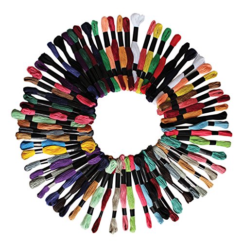 100x8m Stickgarne in verschiedenen Farben von Kurtzy TM