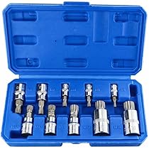 Set Di Bussole Torx HBM Da 19 Pezzi 1/2 Interno Ed Esterno