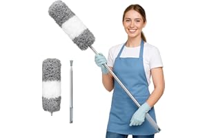 ArobiaSB 2025 Upgraded Microfiber Feather Duster for Cleaning Extendable 110 Inches Long for High Ceilings Home Furniture Car Telescopic Pole Feather Dusters Telescopic Duster Extendable