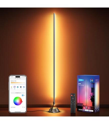 NEEWER Smart LED Floor Lamp NEW VERSION, 1500lm 1800K-6500K RGBW