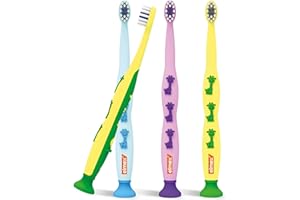 Elmex Spazzolino Educativo Bimbi 0-3 Anni 1 Confezione, Con Setole Morbide Adatte ai Denti dei Bambini, Pulizia Delicata, Manico Ergonomico, Colori assortiti