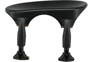 Mentoniera Wittner, mentoniera centrale per violino 4/4, plastica high-tech, forma anatomica, testata per allergie, senza cacciavite, nero, 253211, Made in Germany