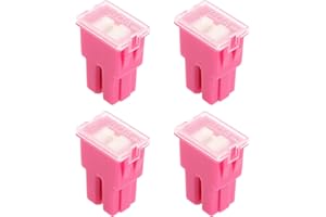 VGOL 4 Pièces Terminal Femelle Fusible 32V 30A Push Fit Pour Cartouche de Remplacement dans Les Automobiles Et Les Camions (Rose)