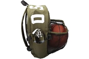 ZffXH Große Große Jugend Rucksack Für Volleyball Fußball Basketball Jugendliche Schule Sport Balltasche Tagesrucksack Mit Ballfach Laptop Flaschentaschen