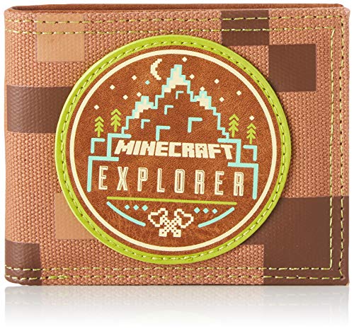 Bioworld Merchandising - Portefeuille Officiel Minecraft Explorer, Carteras Unisex adulto, Marrón (Marron), 2x8x11 cm (W x H L)