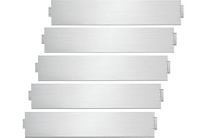 Fiqops Rasenkante Metall 10m x 14cm Beetumrandung verzinkt Mähkante Beeteinfassung Palisade Länge 100cm Höhe 14cm - 10 Stück