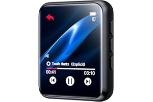 JOLIKER Reproductor de MP3 con Bluetooth 5.0, reproductor de música portátil HIFI sin pérdidas con altavoz, radio FM, grabadora de voz, libro electrónico, pantalla táctil de memoria integrada de 16 GB,
