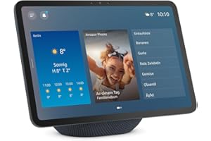 Amazon Echo Show 11 (neueste Generation) – Brillantes 11-Zoll-Display in Full-HD-Auflösung mit größerer Bildschirmfläche, 3D-Audio und Alexa, Graphit