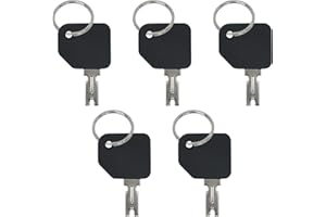 CLNYRWCB 5 Pack Universal Ignition Key - Fits Forklifts with Key Code 166 & 186304, Compatible with S-Series Industrial Lift Trucks