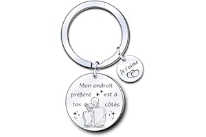ZYMGUO Cadeau Porte-clés idéal pour couple petite amie petit ami,-Je t'aime-Saint Valentin Cadeau