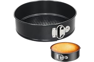 KHAOP Cake Tin - 18cm/7inch Cake Tins for Baking - Cheesecake Tin Springform Loose Bottom - Thick Non-Stick Baking Tins Round Cake Pan for Restaurants, Home and Kitchen