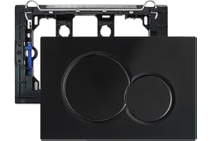 Empyreal Placca di controllo,pezzi di ricambio per cassetta di scarico, modelli precedenti Placca di controllo per Geberit Sigma01 UP320&300, Doppio scarico, 1 pezzo Nero.