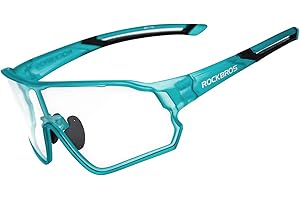 ROCKBROS Occhiali da Sole Fotocromatici Ciclismo Occhiali MTB Bici Sportivi Uomo Donna PC Lenti Trasparenti UV 400 Ultraleggero Unisex