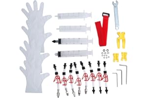 TOPWAY Bicycle Hydraulic Disc Brake Bleed Kit for SHIMANO//TEKTRO/MAGURA/Louise Marta/SRAM Series, Outdoor Mountain Cycling Brake Mineral Oil Bleeder Kit Repair Tool