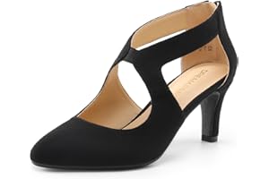DREAM PAIRS Women's Pumps Closed Pointed Toe Kitten Heels Elegant Party Wedding Dress Shoes for Women
