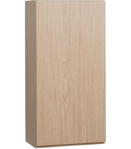 Armoire Salle De Bain Murale ARUBA – Blanc Brillant, Design Moderne Sans Poignée | Meuble Suspendu MDF 68x35x32cm