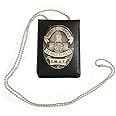 PoonStyling SWAT LAPD Los Angeles Police Badge ID Card Holder Wallet with Chain Cosplay Collection, Black