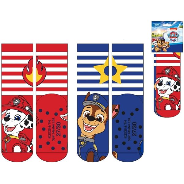 United Labels - 3 Paia Calzini PAW Patrol Per Bambini, Morbidi E Traspiranti, Cotone, Confezione Regalo
