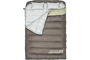 BISINNA Winter 0°C Double Sleeping Bag for Adults - Waterproof & Warm 2 Person Camping Sleeping Bag with Pillow, Queen Size for Hiking, Backpacking, Indoor & Outdoor Use (Cold Weather)​