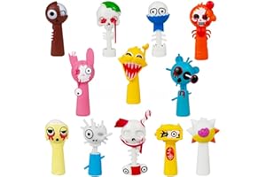 DENGFEN Sprunki Cartoon Characters, 12 Packs Of Colorful Toy Characters, PVC Action Anime Model Sculpture Collection Decorative Gift, Suitable For 3+ Boys And Girls Safe, Durable, Fun, Suitable For All Sprunk
