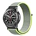 Produktbild XIHAMA Armband für Samsung Gear S3 Frontier und Classic, 22mm QuickFit Nylon Stoff Ersatzarmbänder Riemen Sport Loop Armband (apfelgrün)