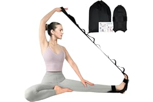 Yoga Stretching Strap,Peaken Flexstrap ​Leg Stretcher Strap with 7 Adjustable loops,Fascia Stretcher for Physical Therapy,Plantar Fasciitis Relief,Pilates,Dance,Gymnastics