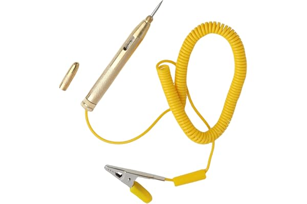 Annlpoy 1 x intelligent testpenna för bil, DC 6 V, 12 V, 24 V, säkringskabeltestare med LED-lampa, skyddskåpa av koppar, för snabb diagnos