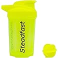 Steadfast Nutrition Protein Shaker Blender 400ml Bottle for Whey Protein Mix, Cycling, Gym Water Bottle with Blender Ball (Neon Green Shaker)