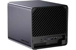 MINISFORUM N5 Pro-P370 5-Bay Desktop NAS(0+128GB), AMD Ryzen AI 9 HX Pro 370 12C/24T Up to 5.1GHz, 10GbE+5GbE, 3× M.2/U.2, OCuLink, HDMI/2 x USB4 4K 144Hz, PCIe ×16, MinisCloud OS