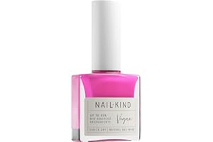NAILKIND Hot Pink Nail Polish - Smokin' Hot - High-Gloss Neon Pink Nail Varnish - Vegan Nail Lacquer + Peta Certified + Cruelty Free - Quick Drying Long Lasting - Chip Resistant Manicure - 8ml