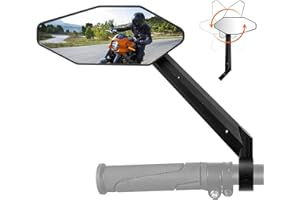 NEWIROVE Specchietti Bici Specchietto Retrovisore Bici 360° Ruotabile HD Specchietto Bici Manubrio Specchietto Bici Elettricaper Bici Moto Monopattino Elettrico 21-26mm Manubrio,1 Pz. Sinistro
