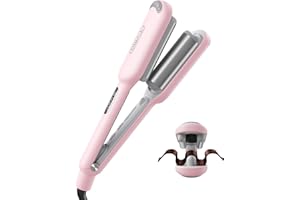‎TYMO TYMO ROVY Lokówka do Fal dla Włosów, Lokówka do Dużych Loków Odpowiednia dla Początkujących, Hair Crimper Waver Curling Iron 25 mm, 4 Temperaturami i Wyświetlaczem LED, Ochrona Przed Oparzeniami