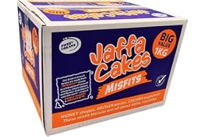 ZAMFOODS Jaffa Cake Misfits 1kg Box | Chocolate Broken Biscuits | Mis-Shaped Chocolate & Orange Treats | Bulk Snack Value Pack | Crumbs Expected | Big Value pack on All Occassions (1 Box)