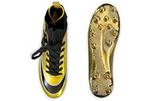 IFIKK Chaussures de Football à Crampons et col Montant, Unisexes, pour Enfant, entraînement Professionnel